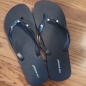 Black Flip Flops